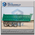 3 axle tipper trailer 25 m3 rectangular shape dumper van semi trailer